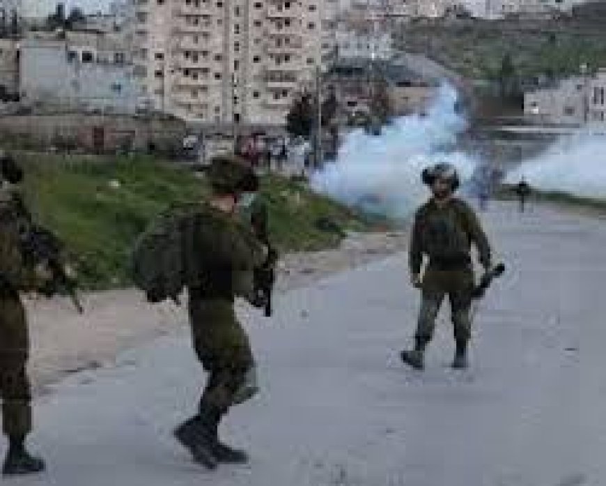 إصابة رضيعة بالاختناق واعتقال 8 مواطنين خلال اقتحام الاحتلال عدة مناطق في الخليل