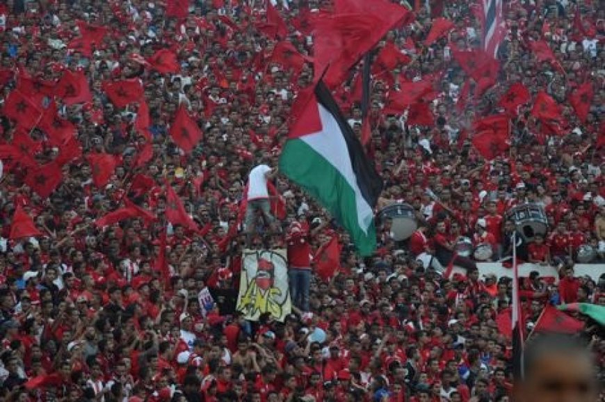 جمهور “الوداد البيضاوي” يشيد بالصمود الفلسطيني