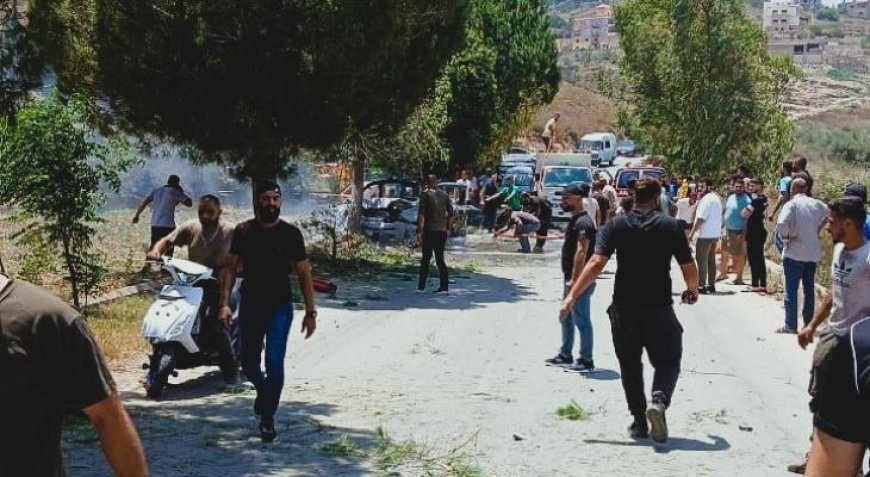 طيران الاحتلال يقصف مركبة جنوب لبنان