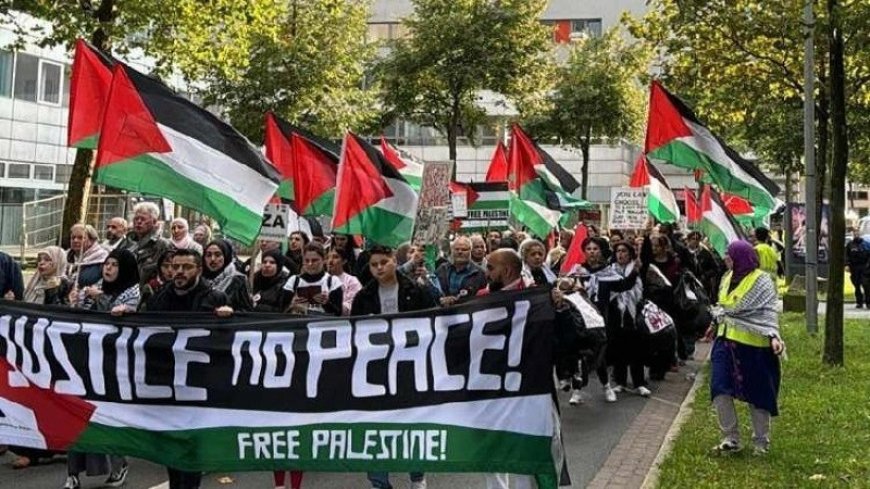 تظاهرة حاشدة في مدينة بريمن الألمانية تنديدا بجرائم الاحتلال