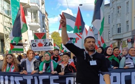 تظاهرة حاشدة في مدينة بريمن الألمانية تنديدا باستمرار جرائم الاحتلال في غزة
