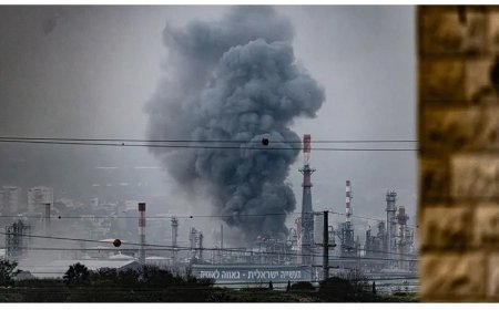 صواريخ انشطارية: اندلاع حريق في مصافي حيفا