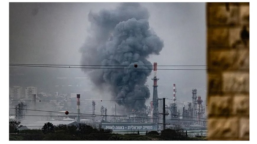 صواريخ انشطارية: اندلاع حريق في مصافي حيفا