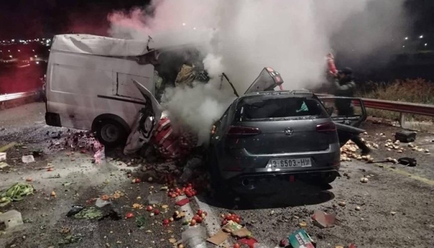 مصرع خمسة مواطنين بحادث سير جنوب نابلس